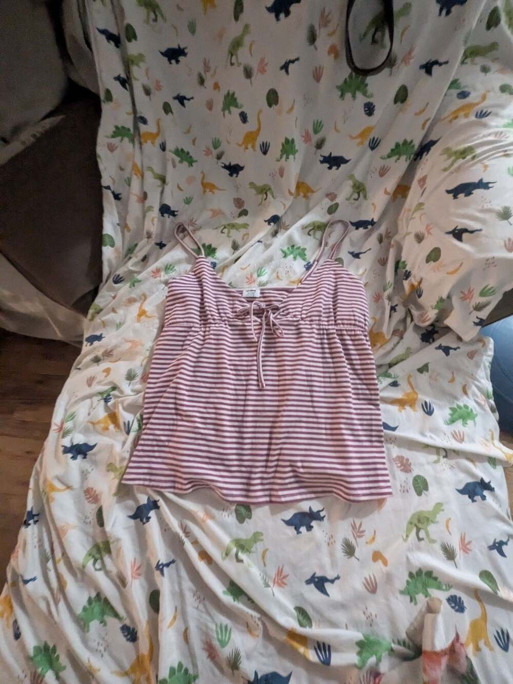 Cotton On Babydoll Cami in Striped Rich Plum